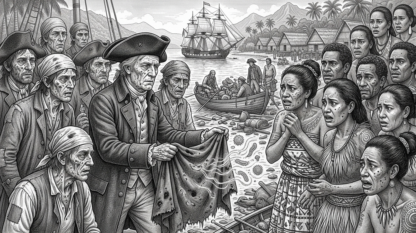 Western ships brought epidemics to the long-time isolated island communities. epidemics, ship-borne diseases