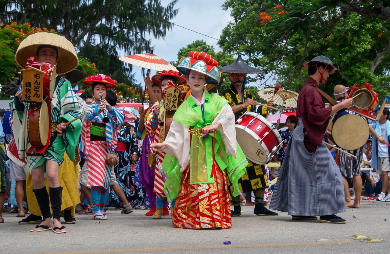 Japanese workers participate in Liberation Day Parade in this photo taken by the author in 2006. Liberation Day Parade