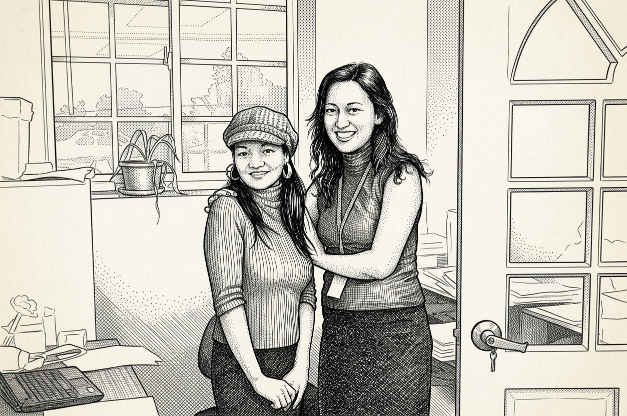Former Guam Daily Post and former Glimpses Publications editor Marvic Cagurangan with longtime friend Lexi Zotomayor
